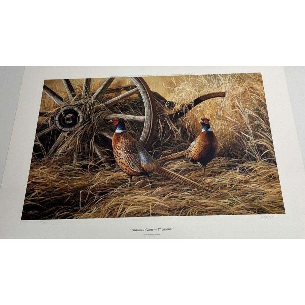 Rosemary Millette Autumn Glow Pheasants Signed Print 271/850